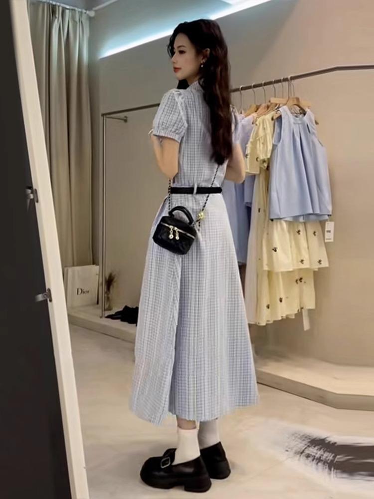(original Practice + Belt) French Temperament Shirt Long Skirt New Women's Summer Feeling Is Popular This Year
