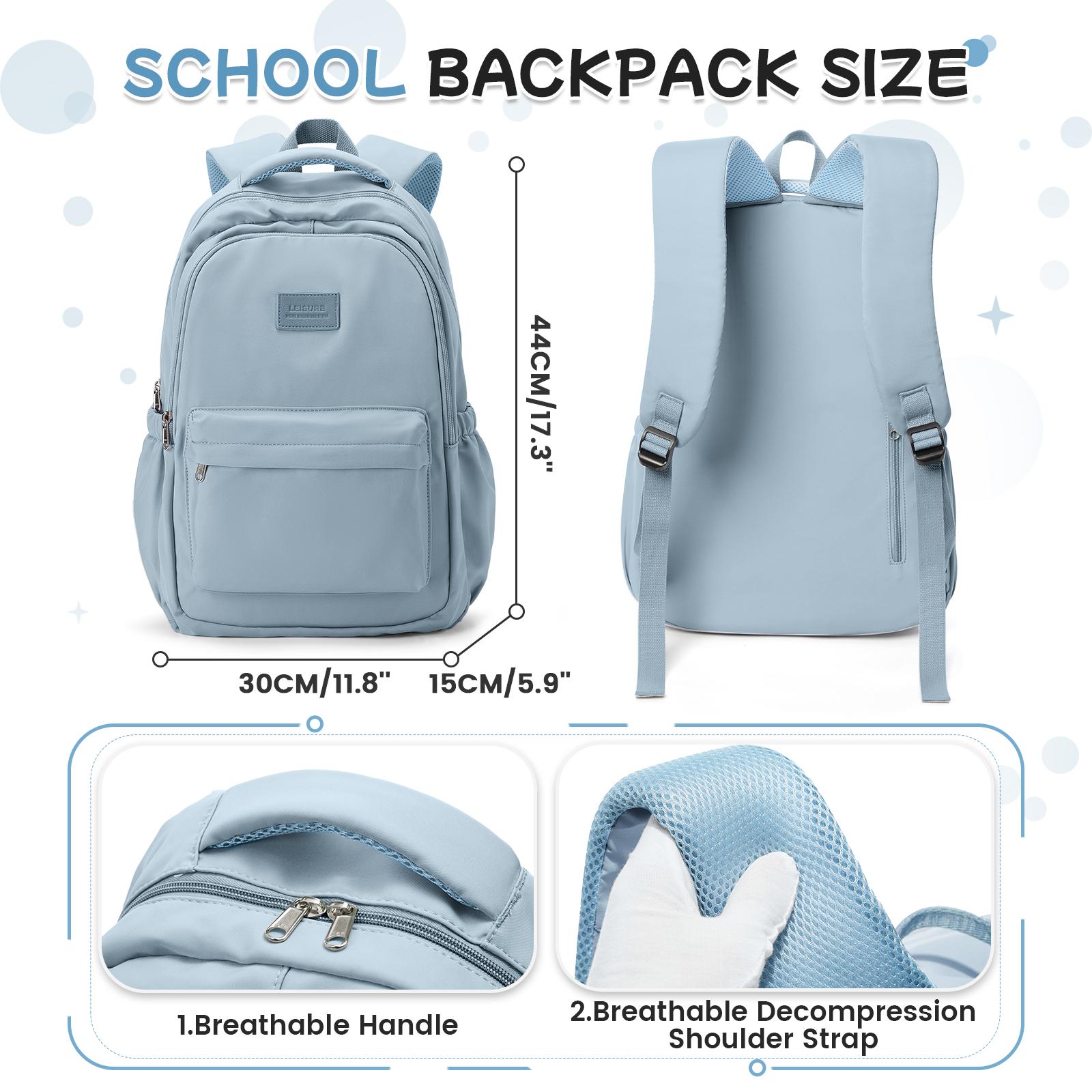 

New Fashionable High Capacity College Backpack, Trendy Laptop School Bag, Cute Girl Travel Book Bag High School Casual Backpack синий