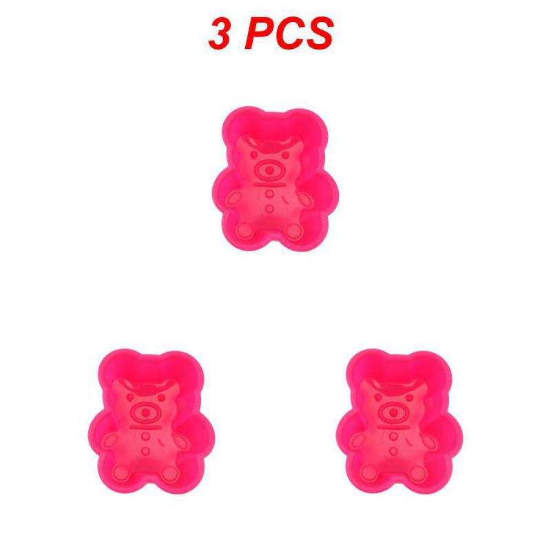 1/3/5 bucăți ceașcă din silicon pentru prăjituri, anti-aderent, în formă de urs, accesorii de bucătărie, unelte de copt, matriță pentru budincă, ceașcă Marfen