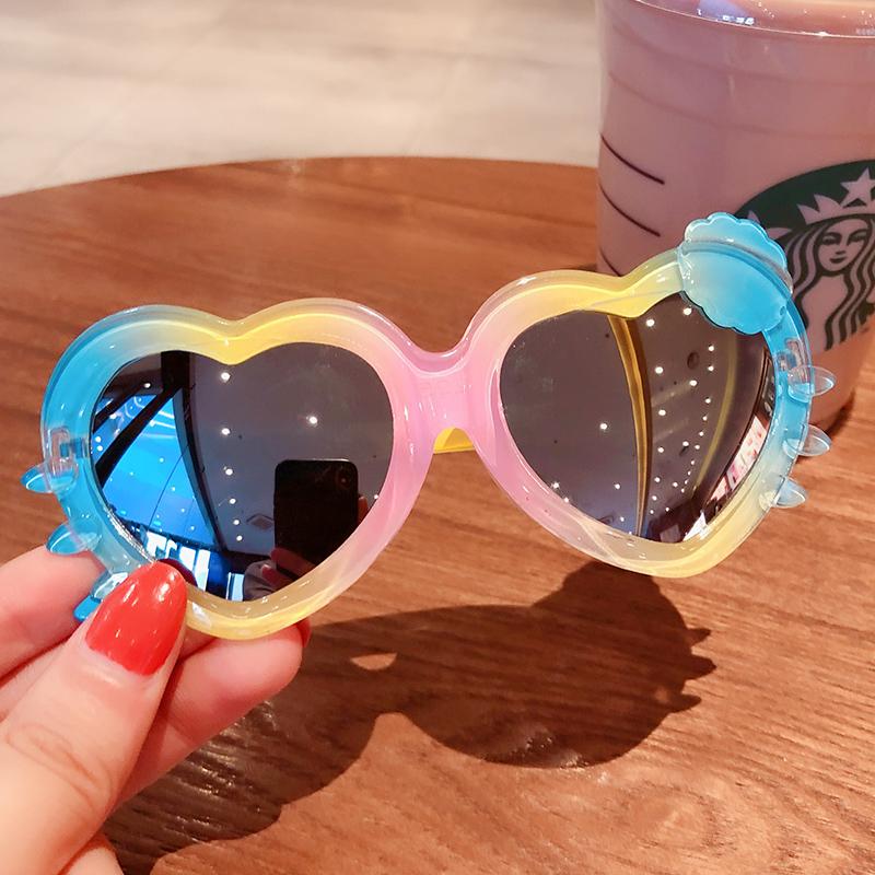 Boy Girl Cute Cartoon Bear Shape Fashion Round Sunglasses Children Vintage Sunglasses UV Protection Classic Kids Eyewear