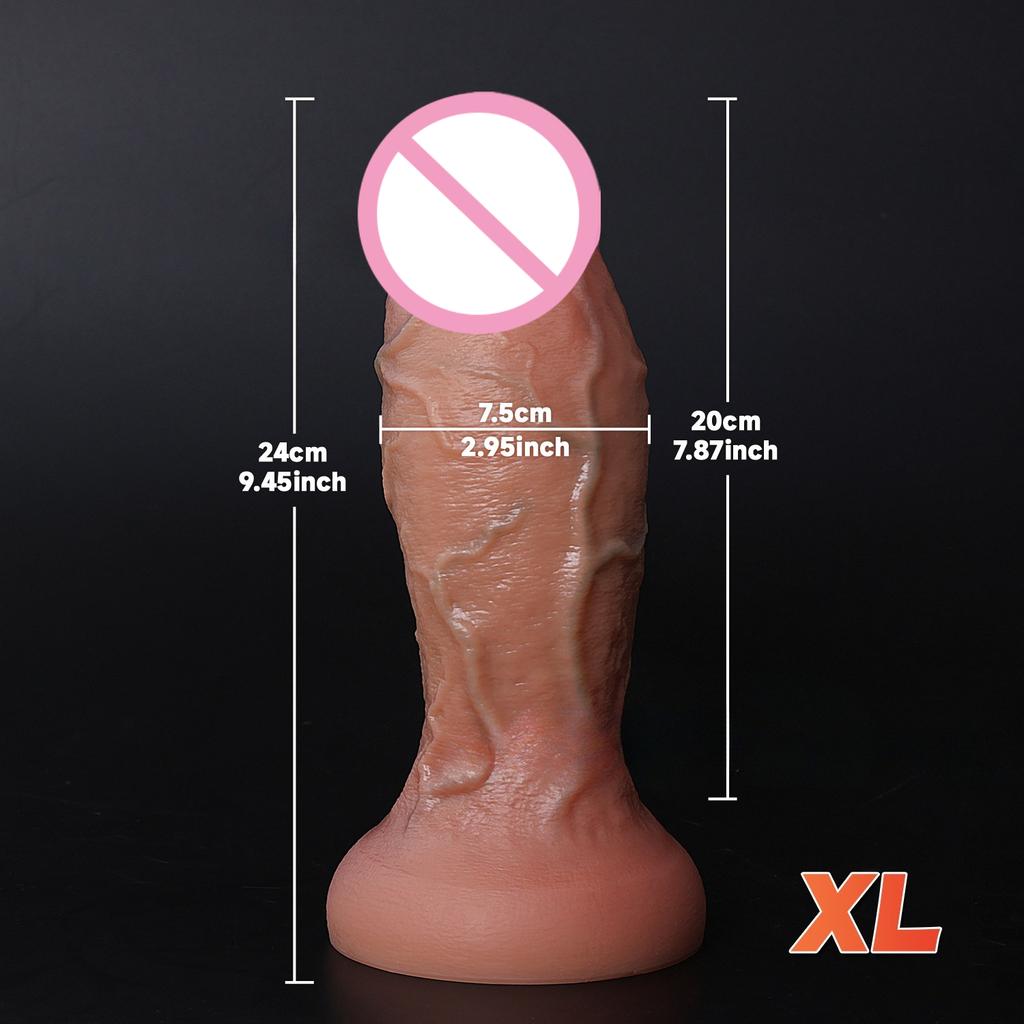 Realistic Flesh Skin Soft Thick Big Dildo Double Silicone Small Penis Woman Man Anal Sex Toy Suction Cup Dick Masturbators Cock