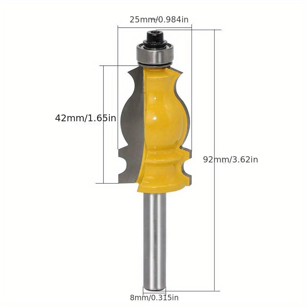 1 Stück Fischschwanz Handlaufschneider mit 8 Griffen für Heimdekorationslinie Holzbearbeitung Fräser Handlauf Winkellinienschneider