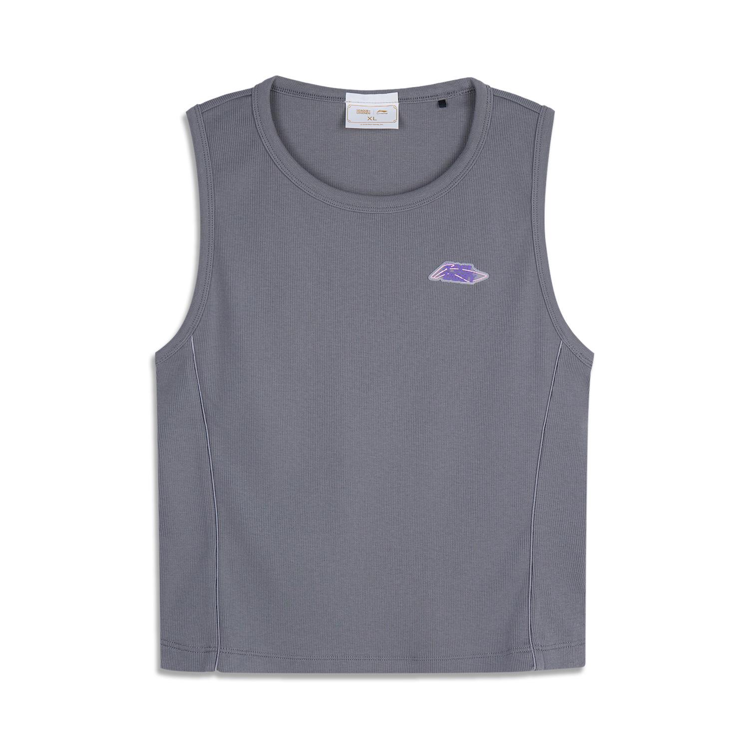 

Li Ning X League Of Legends Сотрудничество Удобный Повседневный Простой Универсальный Дышащий Жилет Женские топы Изящный-Серый AVSV132-2 S