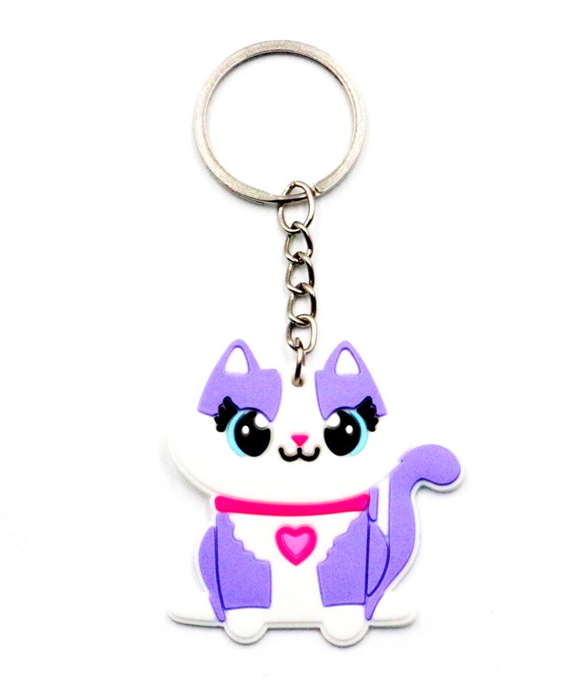 Jungle Animal Cartoon Keychain - Cute PVC Epoxy Pendant for Car Keys