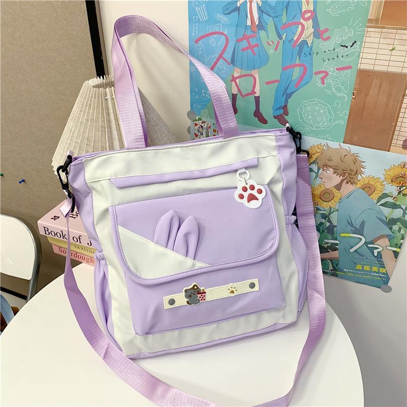 2025 New High-value Versatile College Students In Class Shoulder Bag Commuting Large-capacity Tote Bag Simple Messenger Bag