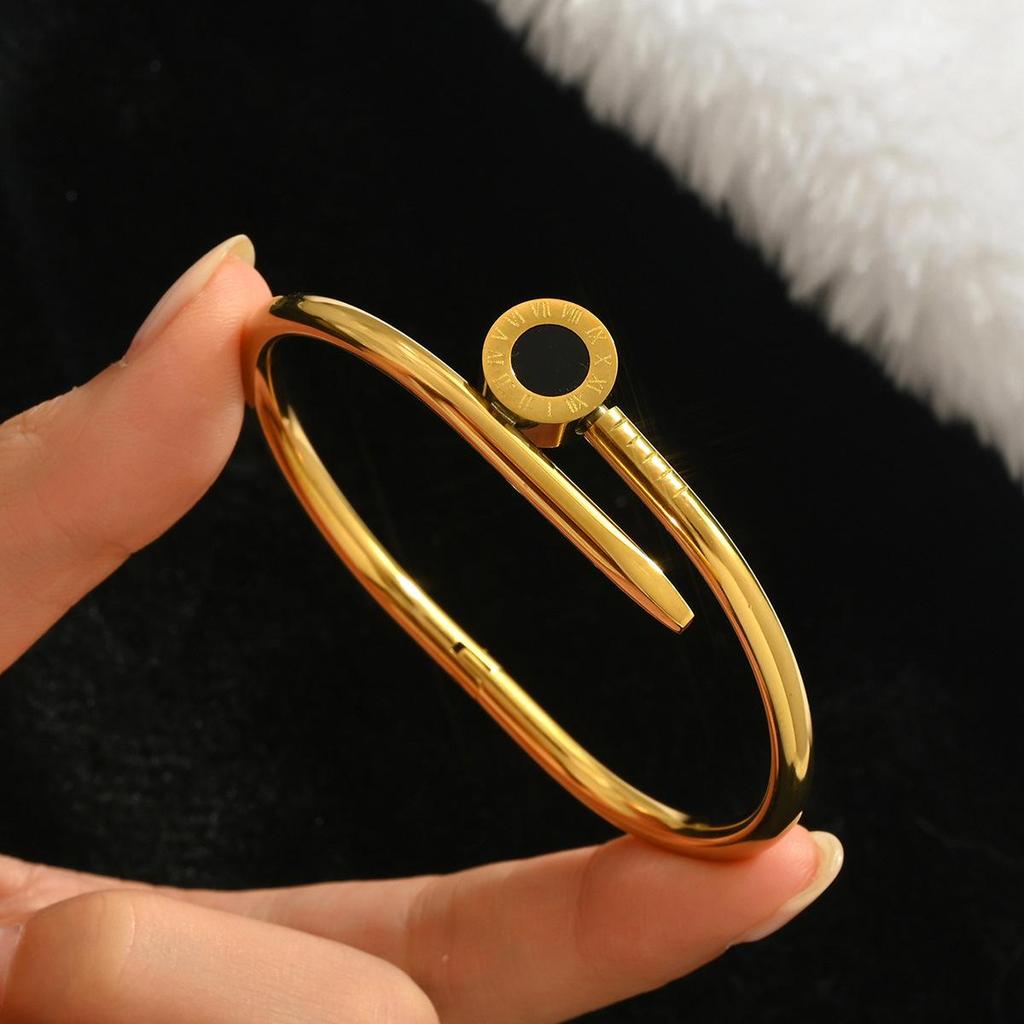 Elegantes Zirkonarmband - Weißer Titanstahl für Damen