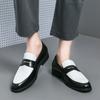 Mocassini da Uomo Stile Street Bianco Formali da Business Matrimonio Abito da Ballo Blazer Smoking Scarpe da Festa Taglie Forti