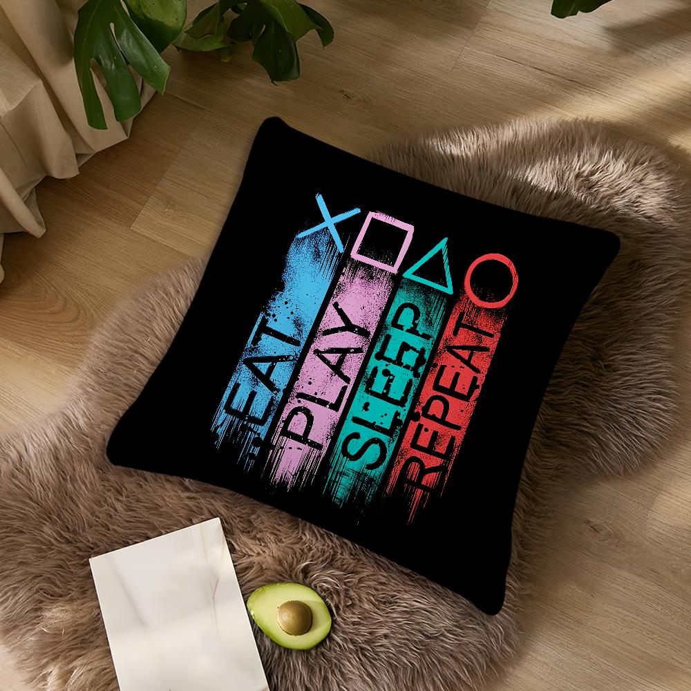 Cool P-PlayStation Fashion Gamer Cushion For Bedroom Car Coffee Shop Room Soft and Living Room Sofa Decorative Pillow Cover Case