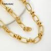 18K Gold Plated Brass Big Thick Oval Chain For Necklace Bracelet Accessories,9*16.5mm Bulk Chain for DIY Jewelry Making Findings