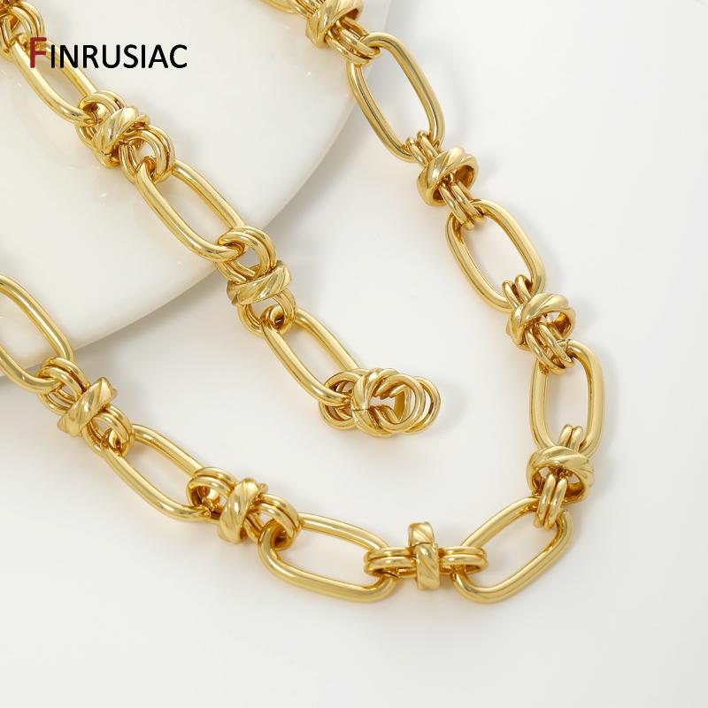18K Gold Plated Brass Big Thick Oval Chain For Necklace Bracelet Accessories,9*16.5mm Bulk Chain for DIY Jewelry Making Findings