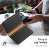 Calf Texture PU Leather Card Holder Phone Card Case Adhesive Cellphone Kickstand