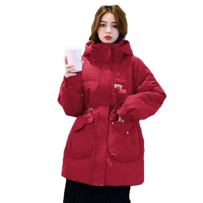 Down cotton-padded clothes women's trendy new medium and long large size loose bread clothes cotton-padded clothes winter cotton-padded jackets thi