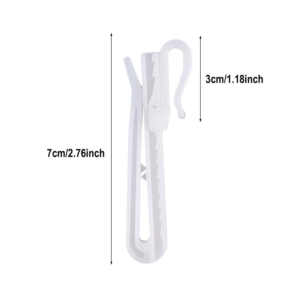 Stable Support Home Curtain Hooks 100pcs Depth Adjustable Hooks Flexibly Adjustable Greater Load-bearing Capacity