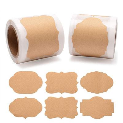 1.2x2inch Blank Kraft Paper 300PCS/Roll Decorative Label Stickers
