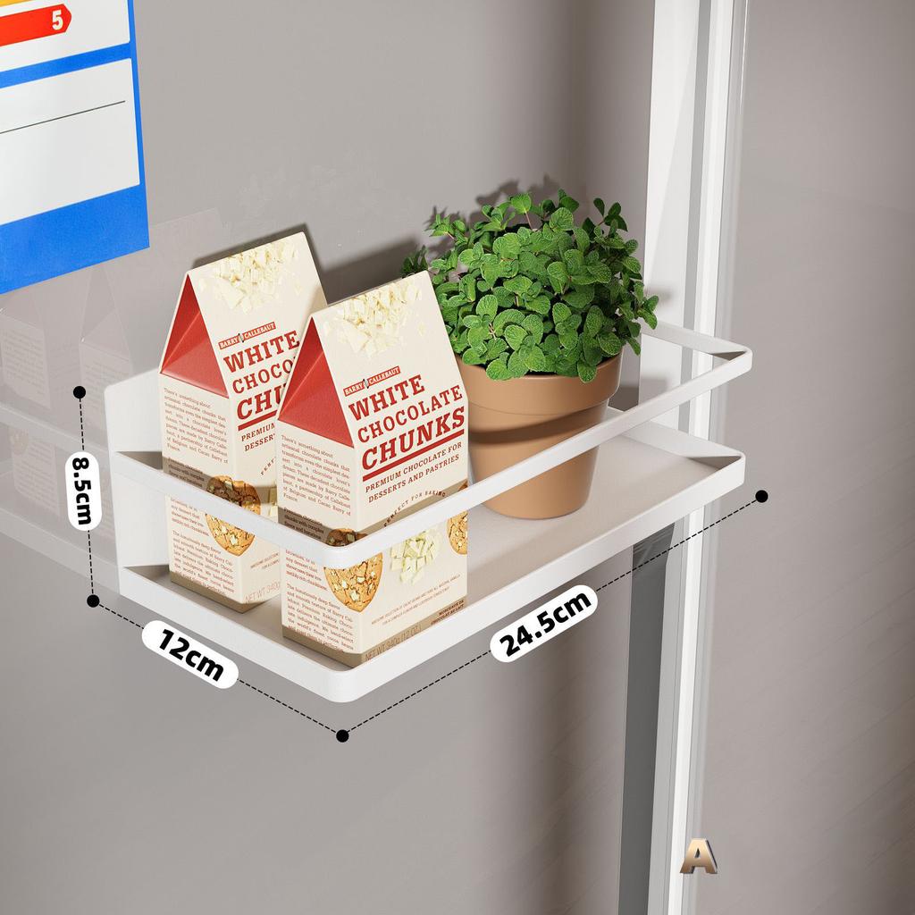 Magnetic Spice Rack Organizer Refrigerator Spice Rack Single Tier Fridge Spice Storage Shelf Kitchen Space Saver