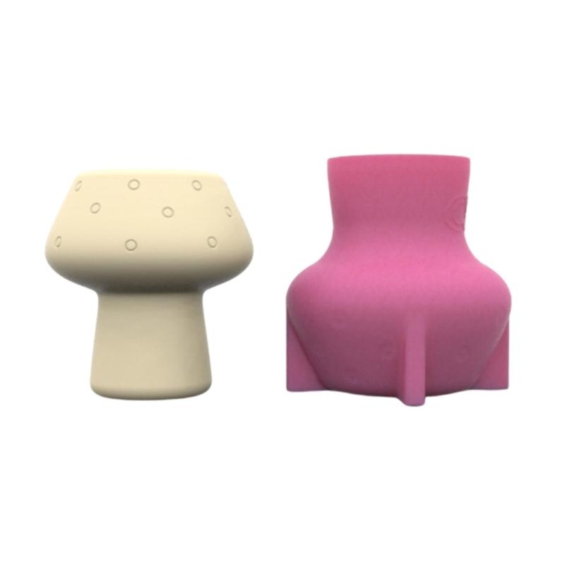 Practical Mushroom Flower Pots Sturdy Silicone Mold Cement Plaster Craft Supplies for Garden and Indoor Decoration