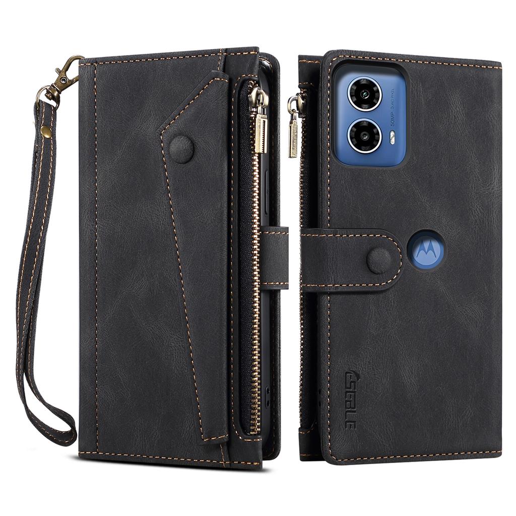 Pouzdro ESEBLE Star Series pro Motorola Edge 50 Fusion 5G Peněženka Zip PU Kůže Kryt na telefon