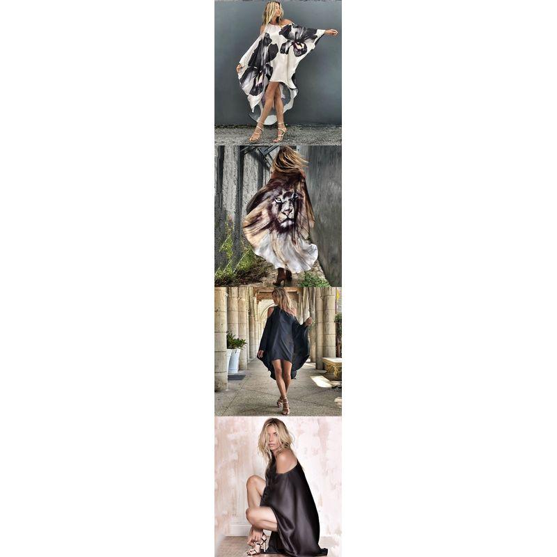 

Sexy Beach Print Dress Fashion Slant Shoulder Casual Sexy Beach Vacation Wide Hem Printed Dress Flowers 8 3XL