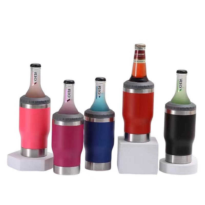 14oz Vacuum Insulated Car Cup with Bottle Opener - Double-Layer Ice Cooler Beer Mug