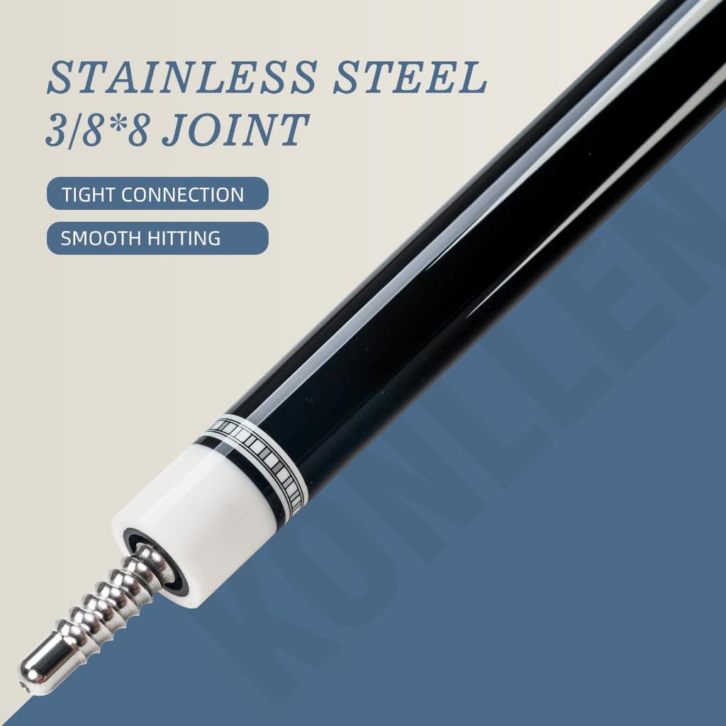 KONLLEN Pool Queue Stick 147cm Billard Queue Stick Queue Kopf XTC Zwinge Verlängerung Queue Tasche 10,5mm, 11,5mm, 12,5mm