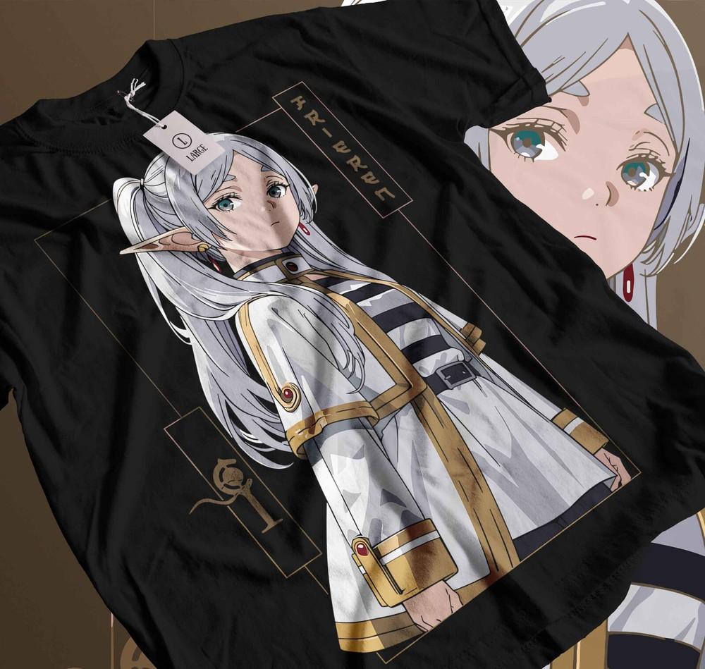 Frieren T-Shirt Beyond Journey's End Fern Stark Sleeve Unisex Shirt All Size 477