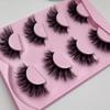4 Pairs of Popular Fake eyelashes,Messy Style, Voluminous and Fluffy Look,glue Required