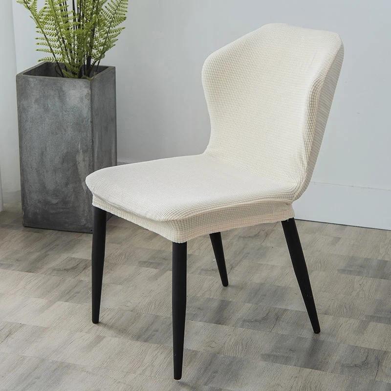 Nordic Polar Fleece Chair Cover Butterfly Cured Dining Chair Slipcovers Stretch Spandex Seat Covers for Living Room Kitchen Home