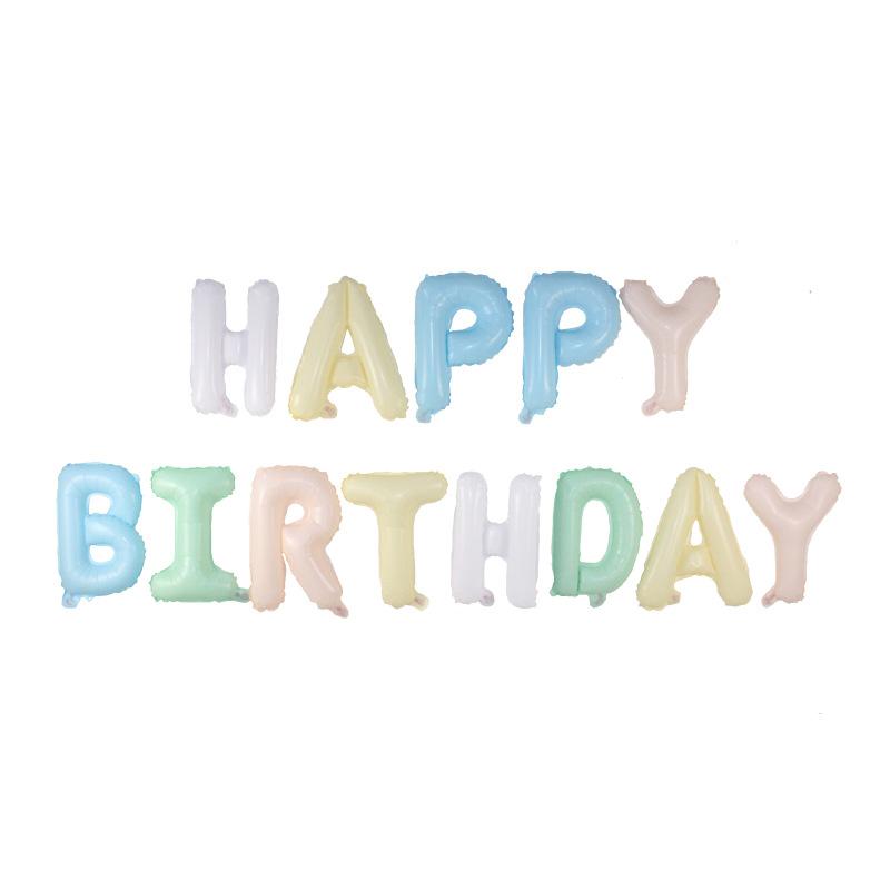 16 Inch Happy Birthday Letter Foil Balloons Set Wide Application for Birthday Party Anniversary Wall Backdrop Decor