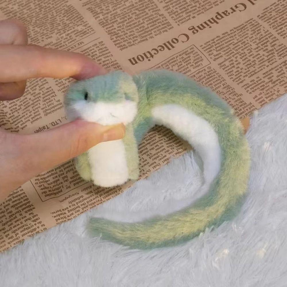 Wrap Around Arm Snake Stuffed Plush Doll Plush Green Snake Animal Doll  Car Decor