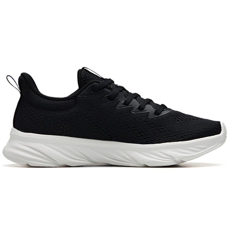 Anta Cushioning Slip Resistant Abrasion Resistant Breathable Lightweight Low Top Running Shoes Women's Black Gray 122235571-1