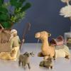 Willow Hand Tree Painted Sculpted Figures Shepherd Stable Animals Ornaments Toy