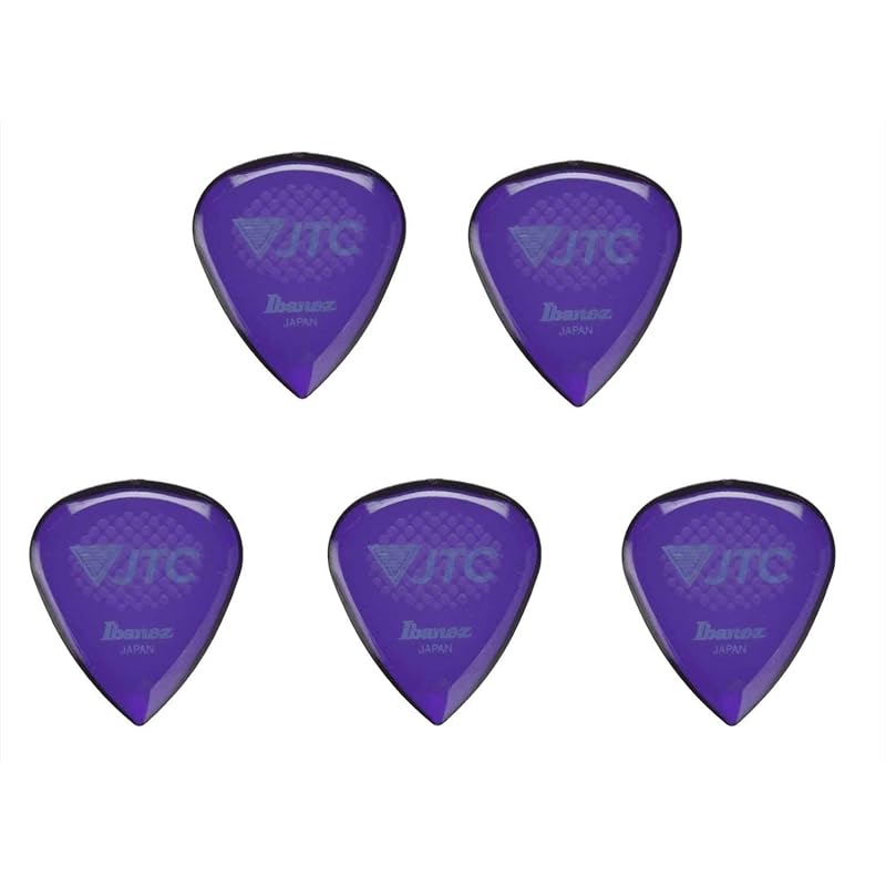 

[Set of 5] Ibanez ibanez JTC1R-AMT/Purple new material Tritan High wear resistance rubber grip anti-slip guitar pick 2.5mm