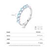 MODIAN S925 Sterling Silver Moonstone Ring for Women, Korean Style with Zirconia, Stackable Elegant Index Finger Ring.