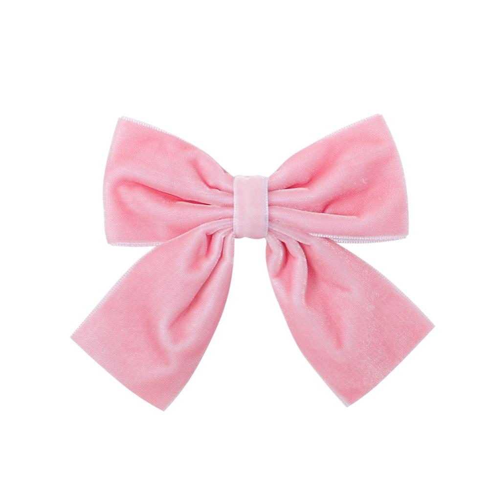 Children'S Hair Accessories Velvet Handmade Bow Hairpin Baby Cute Princess One-Word Clip Headdress 2602