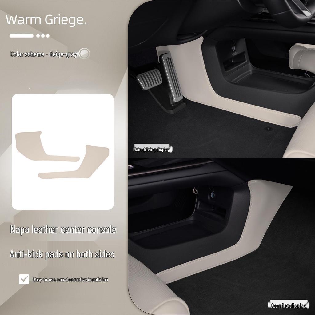 Xiaomi SU Kick Pads & Nappa Leather TPE Seat Protectors for Console Interior Modification