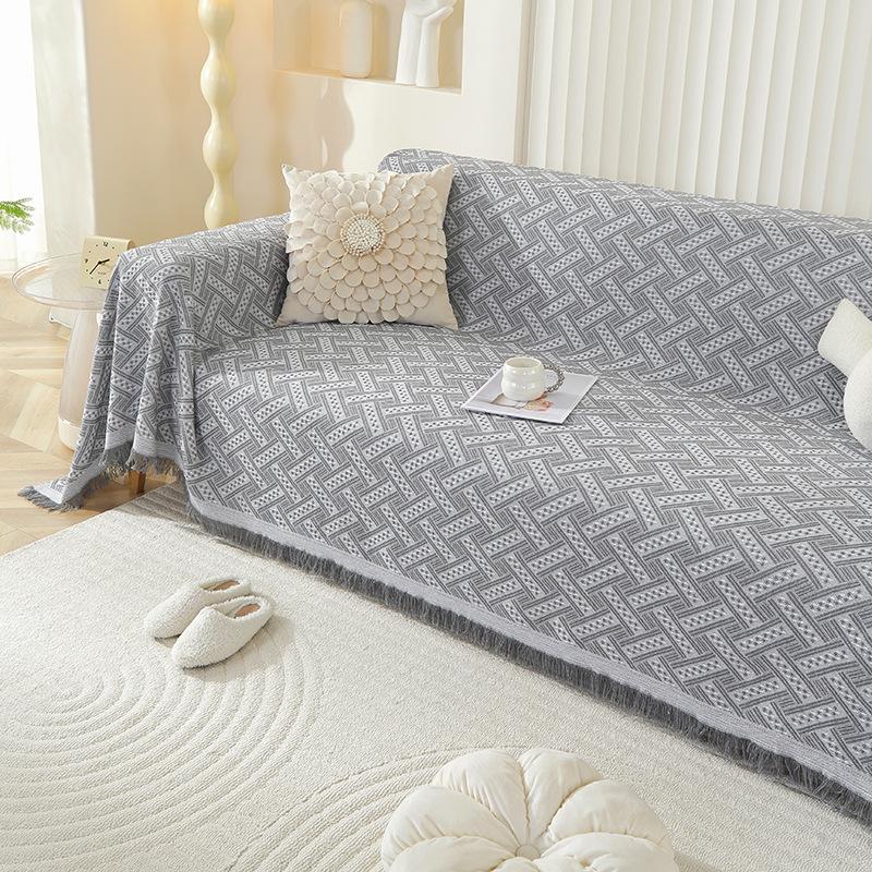 

Скандинавский стиль Простой однотонный чехол для дивана Ткань Four Seasons Универсальное полотенце для дивана Полный чехол Универсальный чехол для дивана «все включено» 180*260cm серый