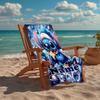 Custom Name Ultra-Soft Beach Towel with Stitch Theme,Ideal for Pool - Camping, Diving - Perfect Travel Essential, Vibrant Beach Towel.