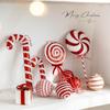 Red and White Christmas Ornament Set: Balls, Candy Canes & Lollipops