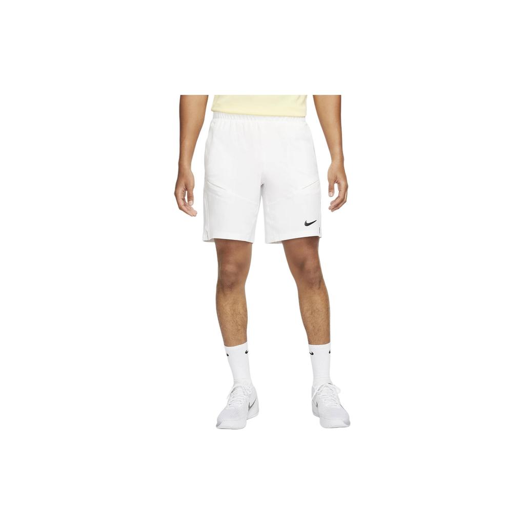 Nike Court Advantage Solid Logo Straight Leg Tennis Casual Shorts Men shorts White FD5330-100