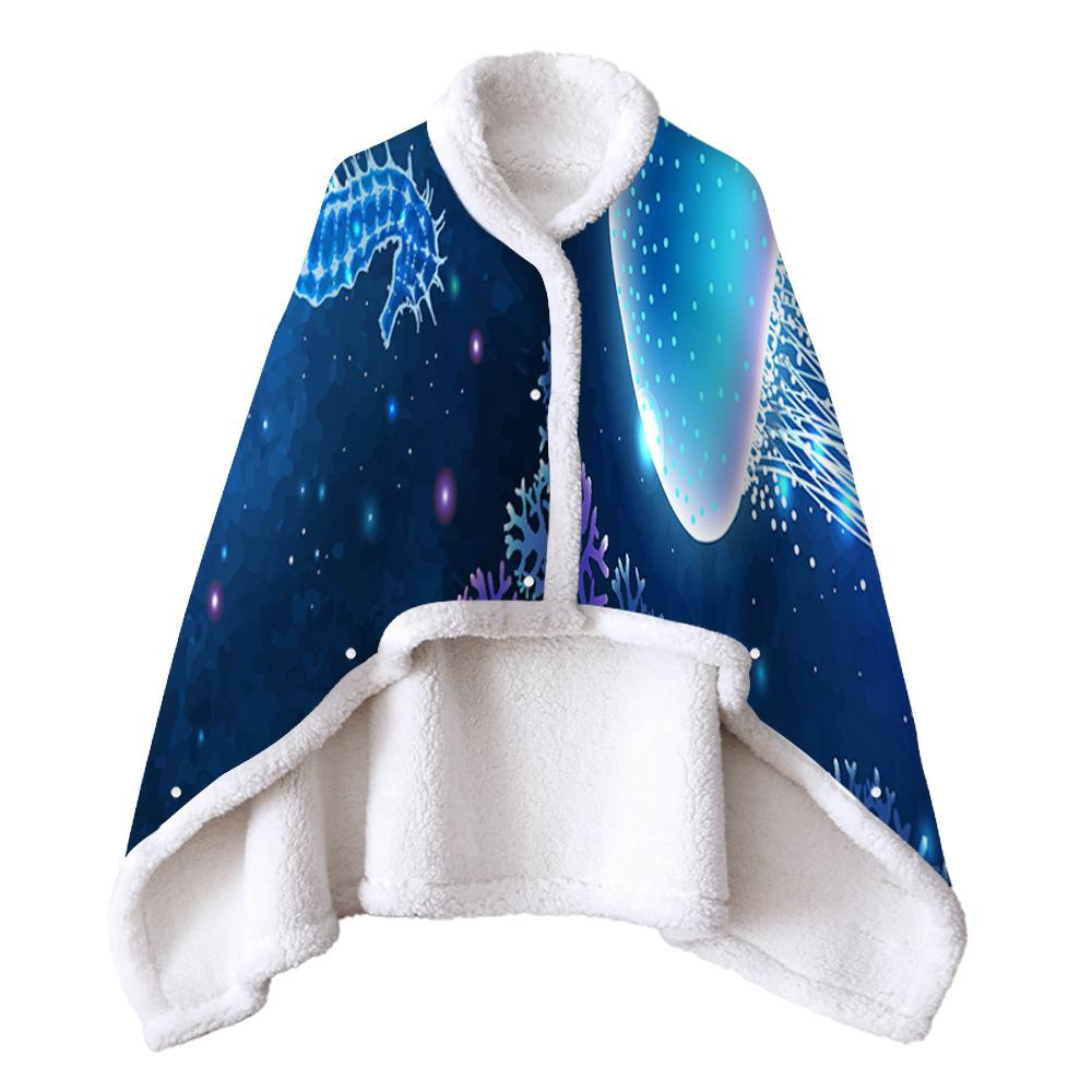 3D Flannel Warm Comfort Light Toss Multi-Size Magic Blanket Home Office Travel Bed Sofa Washable Blanket