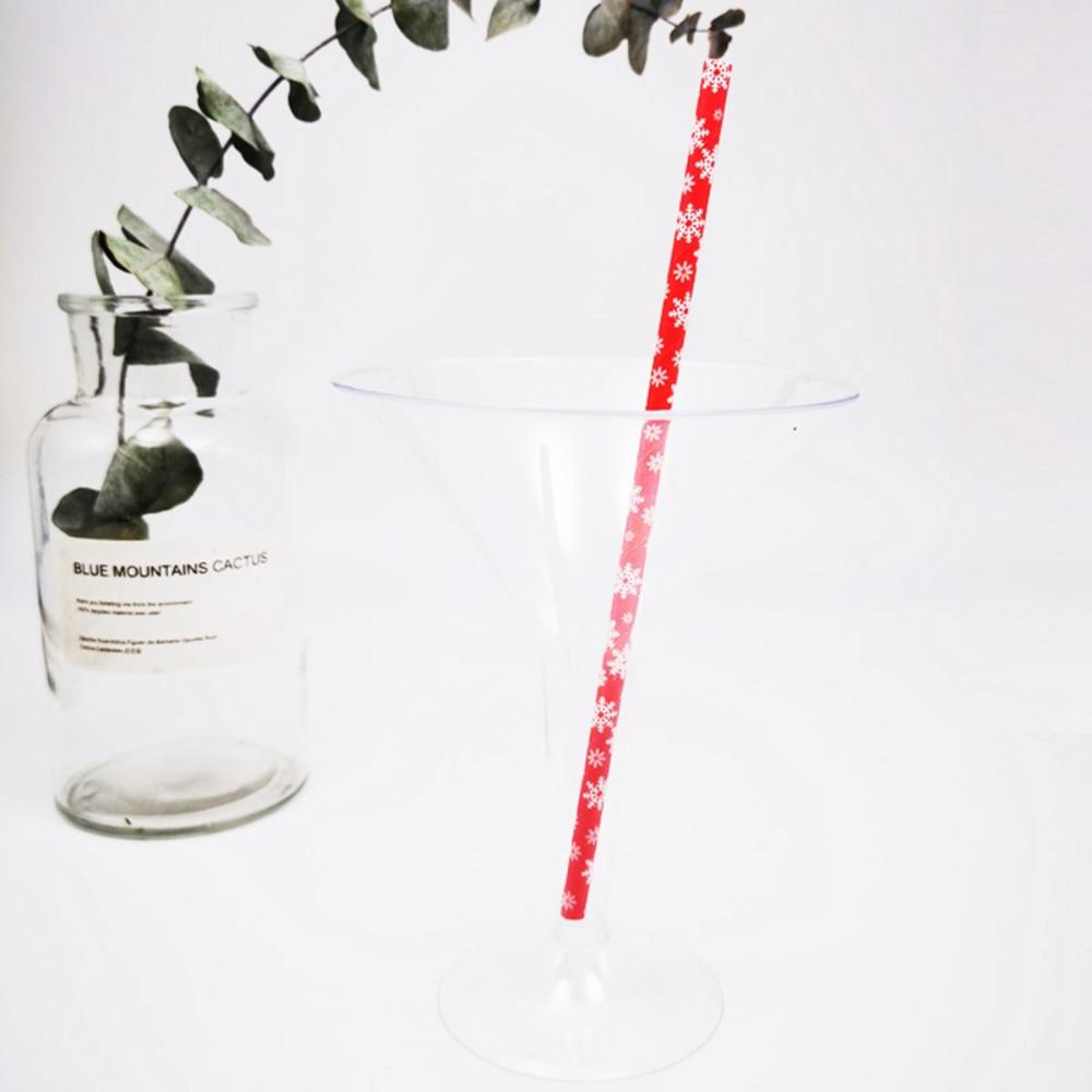 Tableware Paper Biodegradable Drinking Straws Christmas Decoration Party Supplies Bar Tools