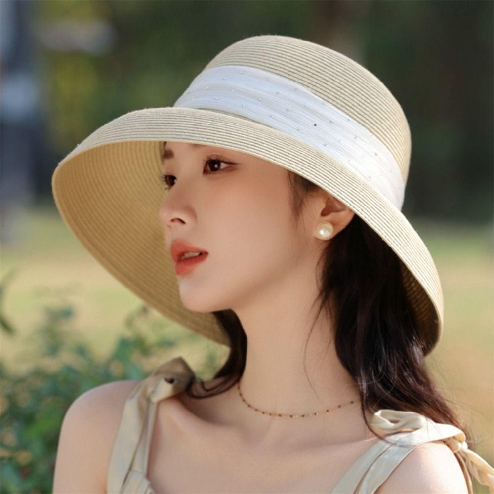 Dome Weave Hat Boho Women's Sun Hats Sweet UV Protection Cap Holiday