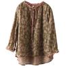 Vintage Chinese Style Floral Print Ramie Blouses Women Long Sleeve Button Tops Fall Shirts