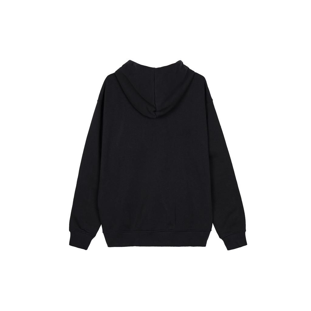 Jordan Solid Color Logo Hoodie with Plush Lining and Long Sleeves Men Tops Black FJ7775-010