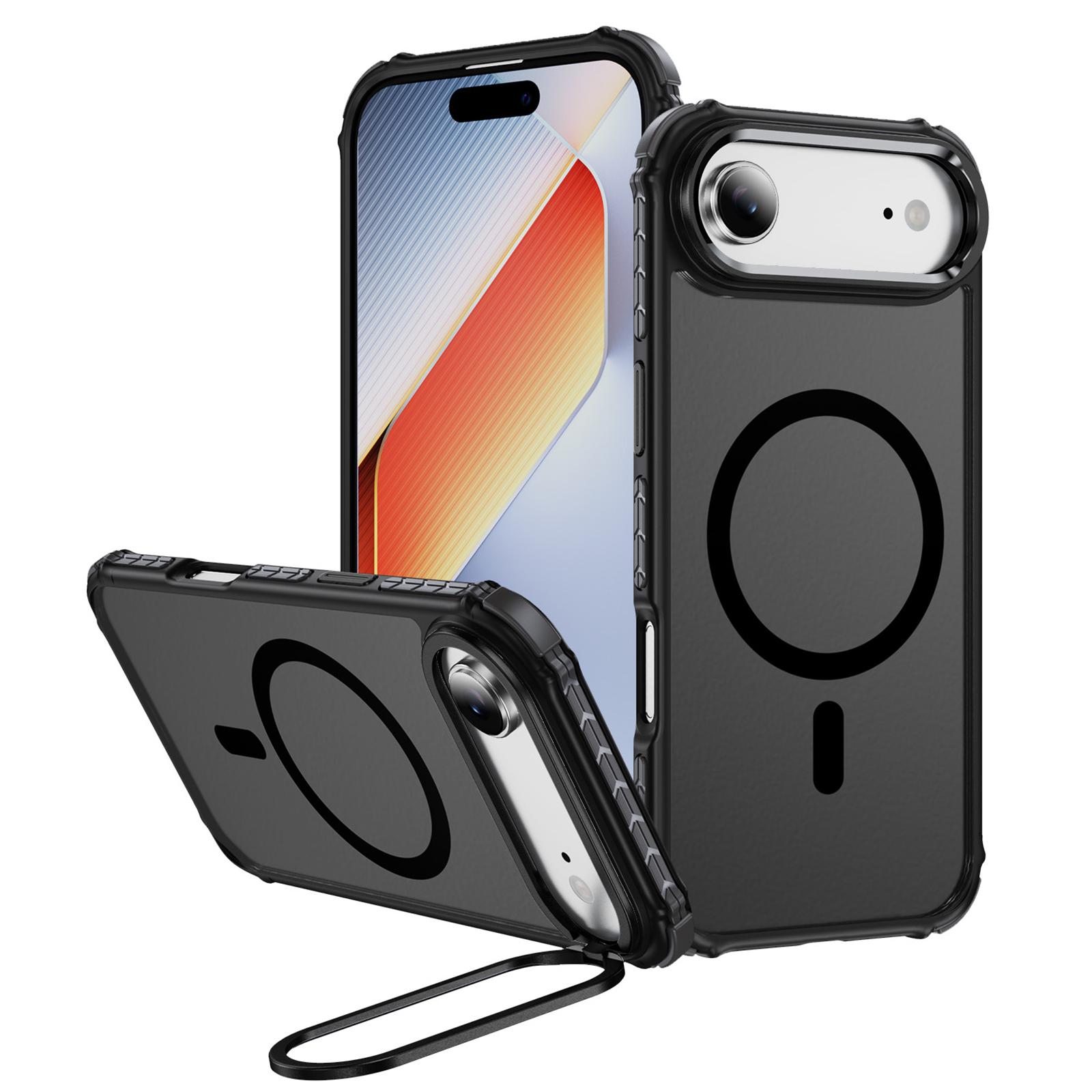 

For iPhone Air Case with Lens Kickstand Matte Phone Back Cover Compatible with MagSafe B