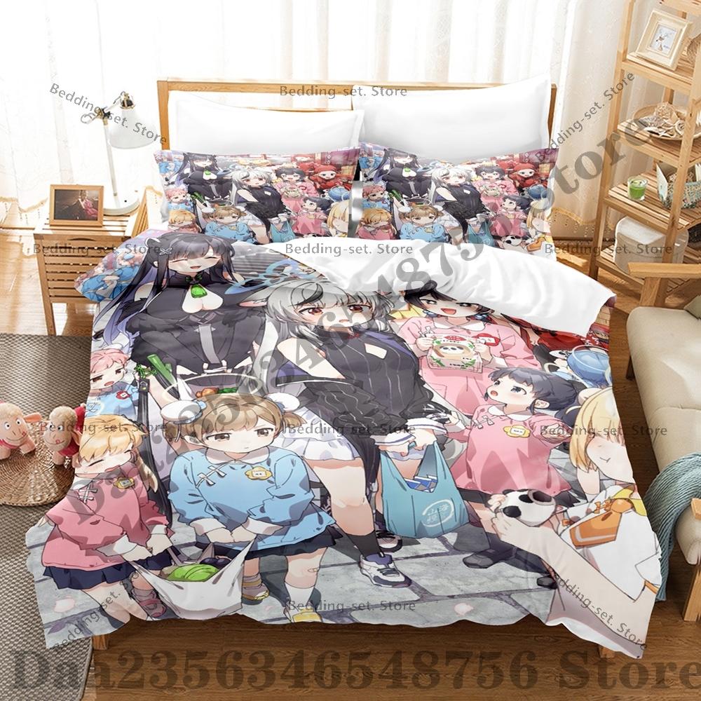 

Sunohara Shun Blue Archive Bedding Set Single Twin Full Queen King Size Bed Set Adult Bedroom Duvetcover Sets Anime Bed EU Single(135*200cm)3pcs
