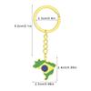 Elegant Brazilian Flag Keychain Versatile Brazil Map Key Holder Durable Titanium Steel Material Brazil Culture Keyrings