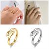 Fashionable Simple Hug Open Ring Can Be Engraved Couple Solid Color Fashion Personality Ring Stainless Steel Gift