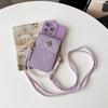 Metal Flower Crossbody Strap Phone Case With Card Slot For Iphone 15 16 17