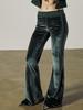 KITTY POTTERY Symbol Hotfix Velvet Bootcut Pants [Green]